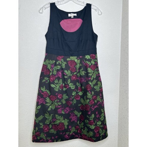 Moulinette Soeurs Dress 8 Dark Floral Forest Fairy Roses Anthropologie Whimsy - Picture 1 of 12